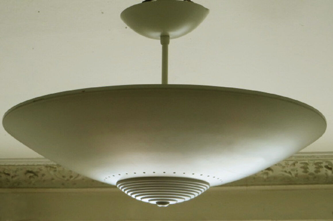 Luxo Norway disc ceiling light, 1970s