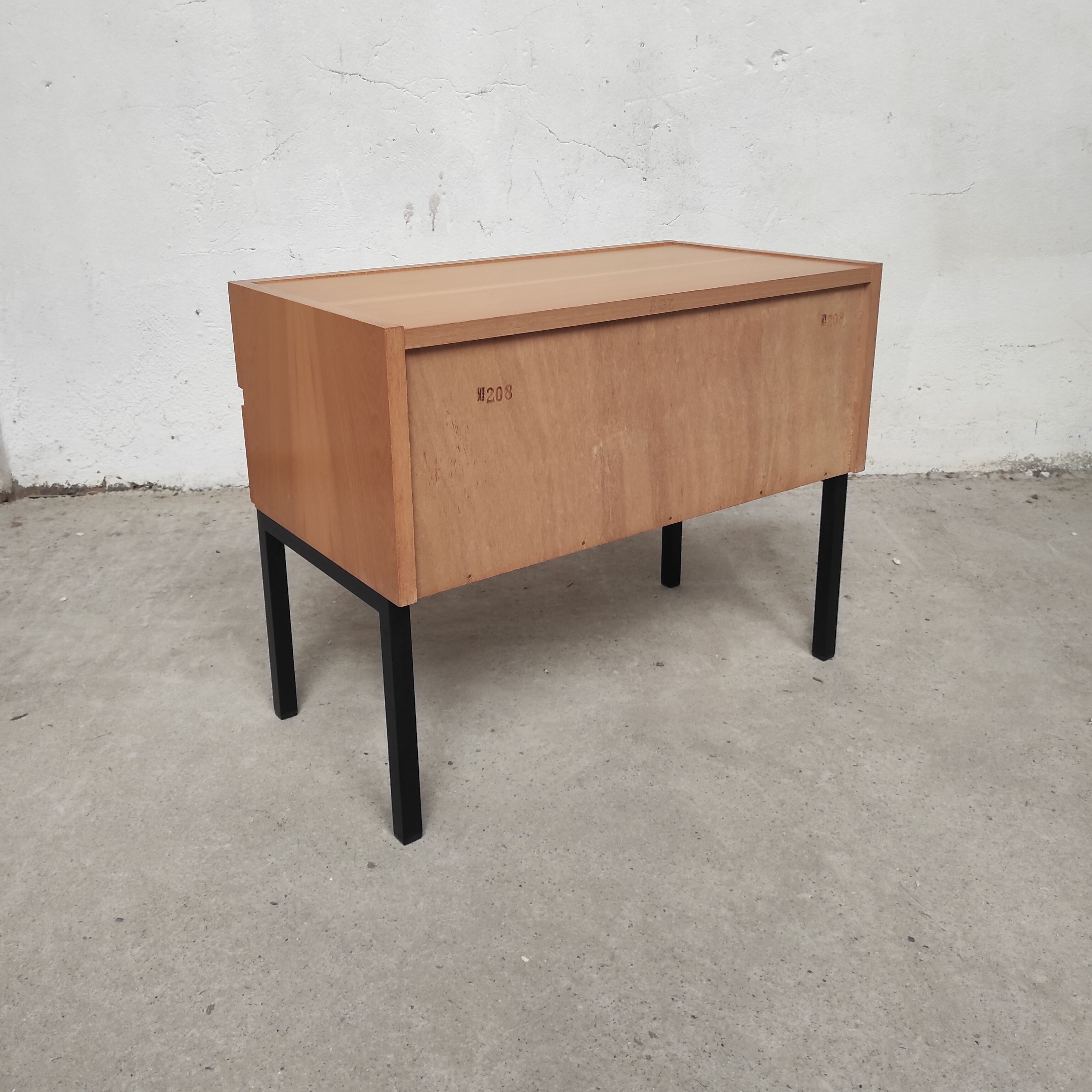 Pair of bedside feet metal, 1960