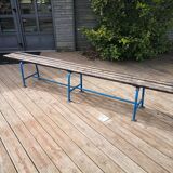 Vintage school locker room bench