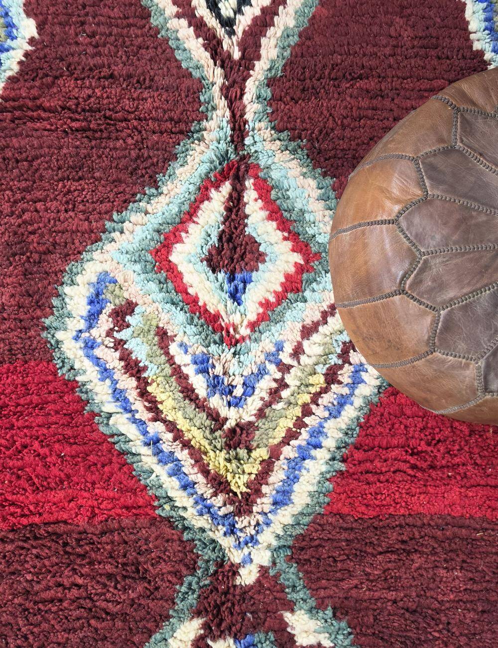 Red Berber Rug - 260 x 181 cm