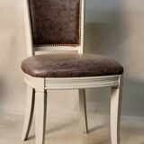Suite of 3 armchairs and 2 restaurant chairs
