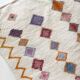 Moroccan Berber carpet Azilal ecru with small colored diamonds 275x212cm