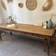 Authentic vintage farmhouse table from the 1950s in solid oak.