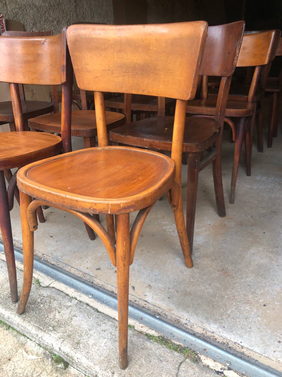 Set of 18 bistro chairs & Baumann