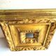 late 19th century square frame, small carved wood frame, gilded with gold leaf