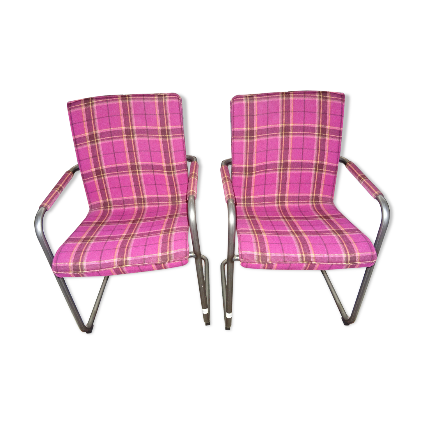 Pink armchairs