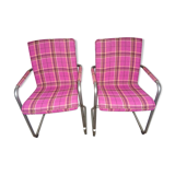 Pink armchairs