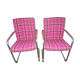 Pink armchairs