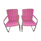 Pink armchairs