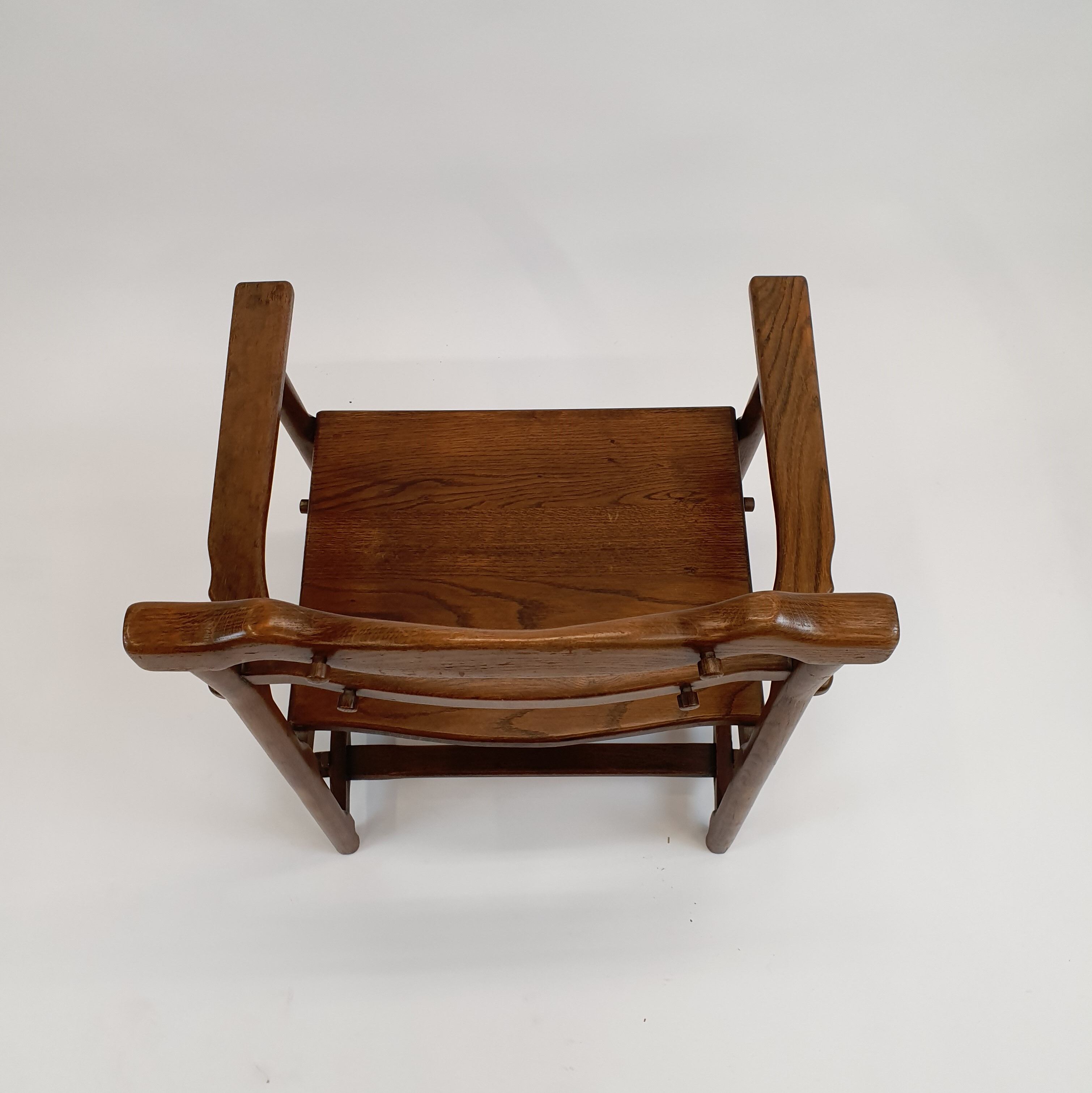 Dutch modernist oak side armchair, 1960