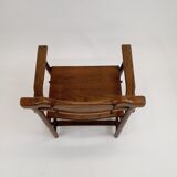 Dutch modernist oak side armchair, 1960