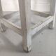Paire de tabouret de peintre blanc vintage bois