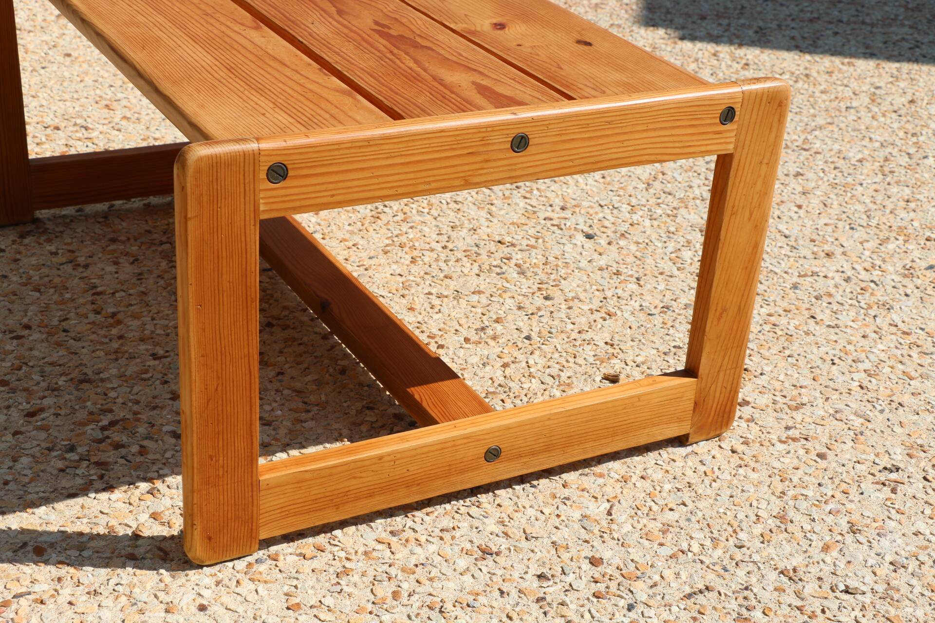 1960s pine coffee table