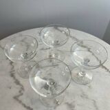 Set of 4 vintage stemmed glasses