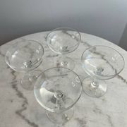 Set of 4 vintage stemmed glasses