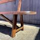 Banc en bois foncé Aranjou années 1980