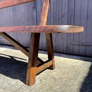 Aranjou dark wood bench from the 1980s