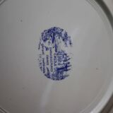 Vintage round hollow dish Sarreguemines Castle model