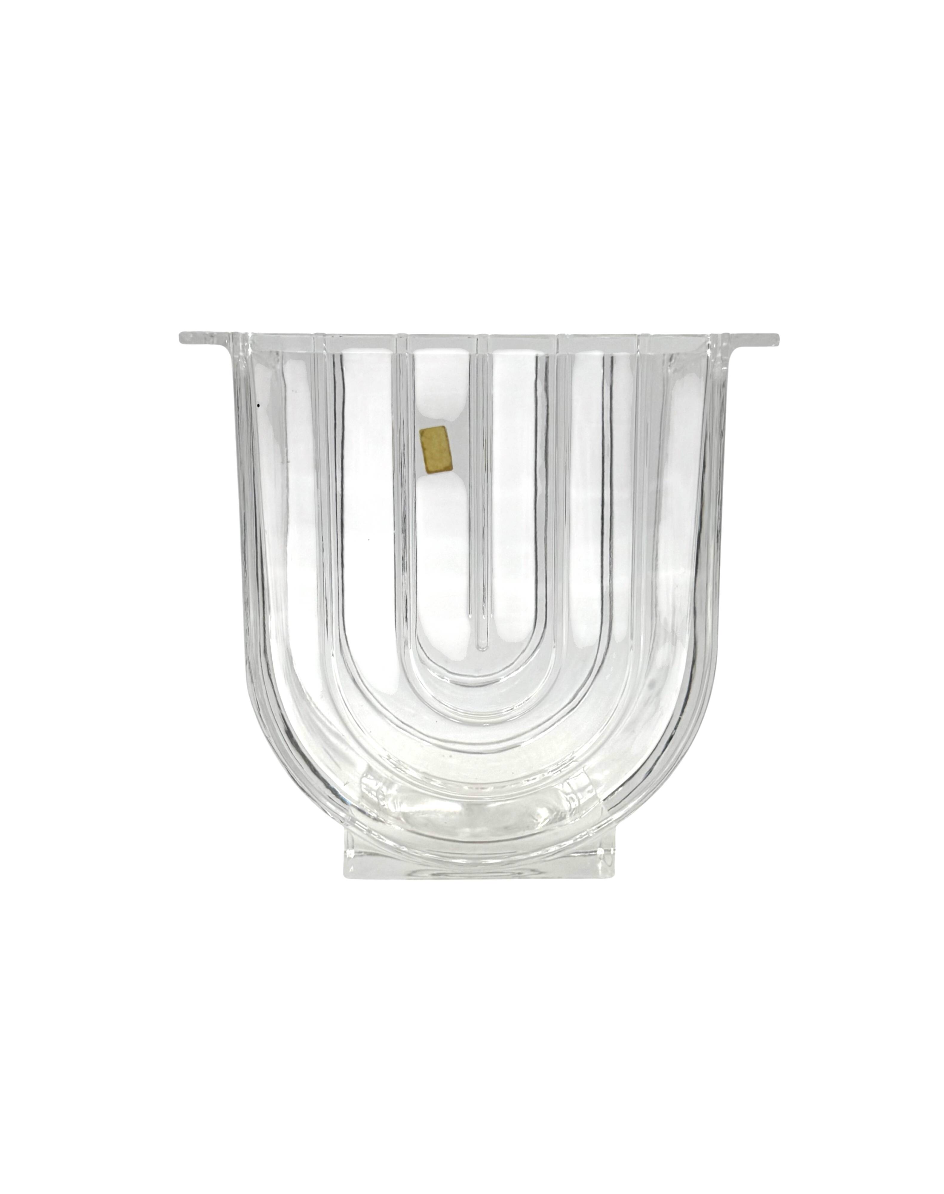 Modern crystal vase / ice bucket, Laura Griziotti for Arnolfo di Cambio 196