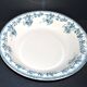 Choisy-le-Roi flat hollow salad decorated with blue and green roses by Hippolyte Boulenger.