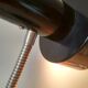 Articulated desk lamp 70' years metal black and flexible silver