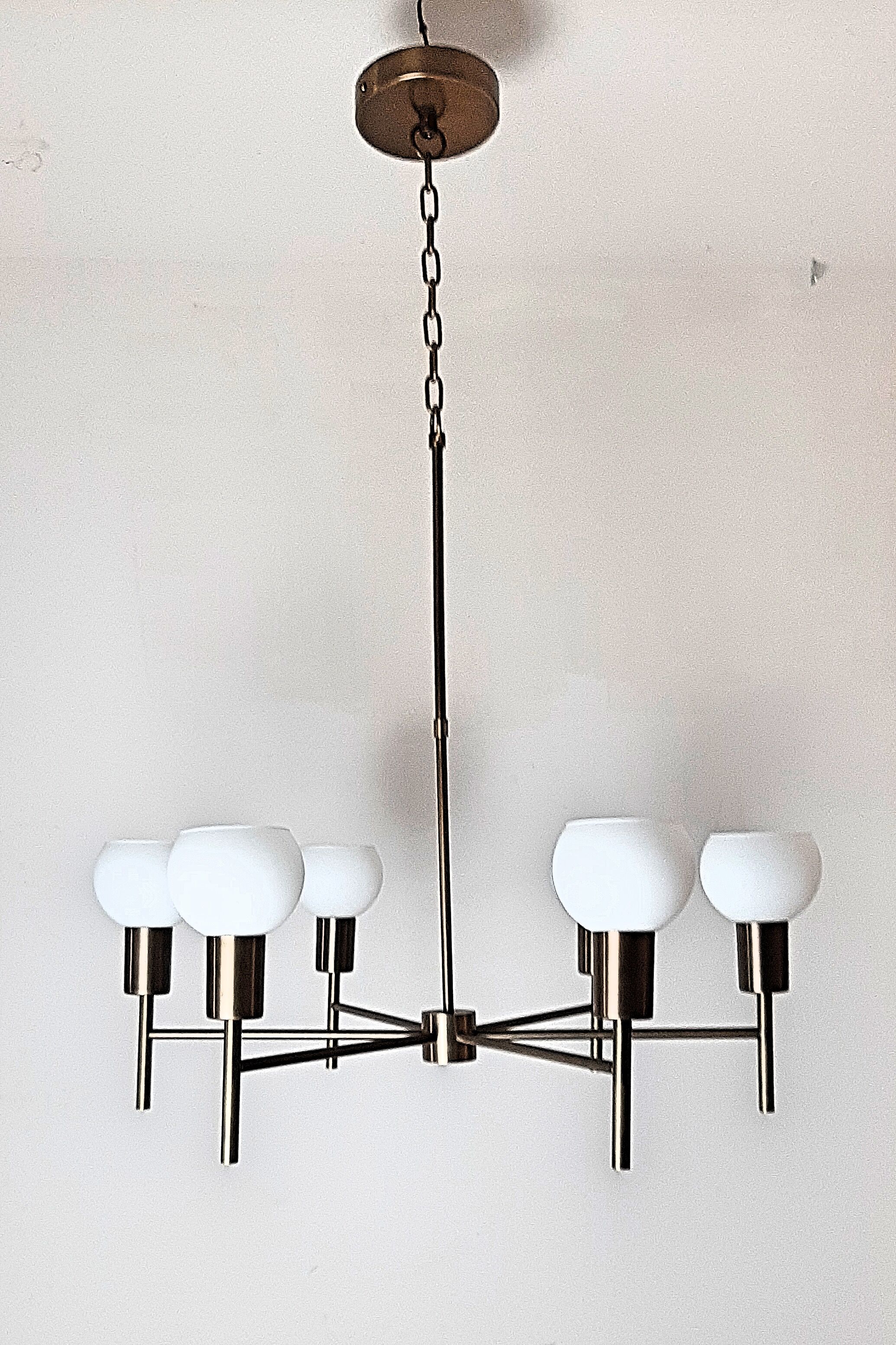 Mid century modern chandelier 6 cups