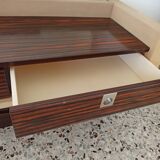 Ebony veneer dressing table with mirror, 1970s