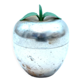 Pomme à glaçon vintage en plastique argenté