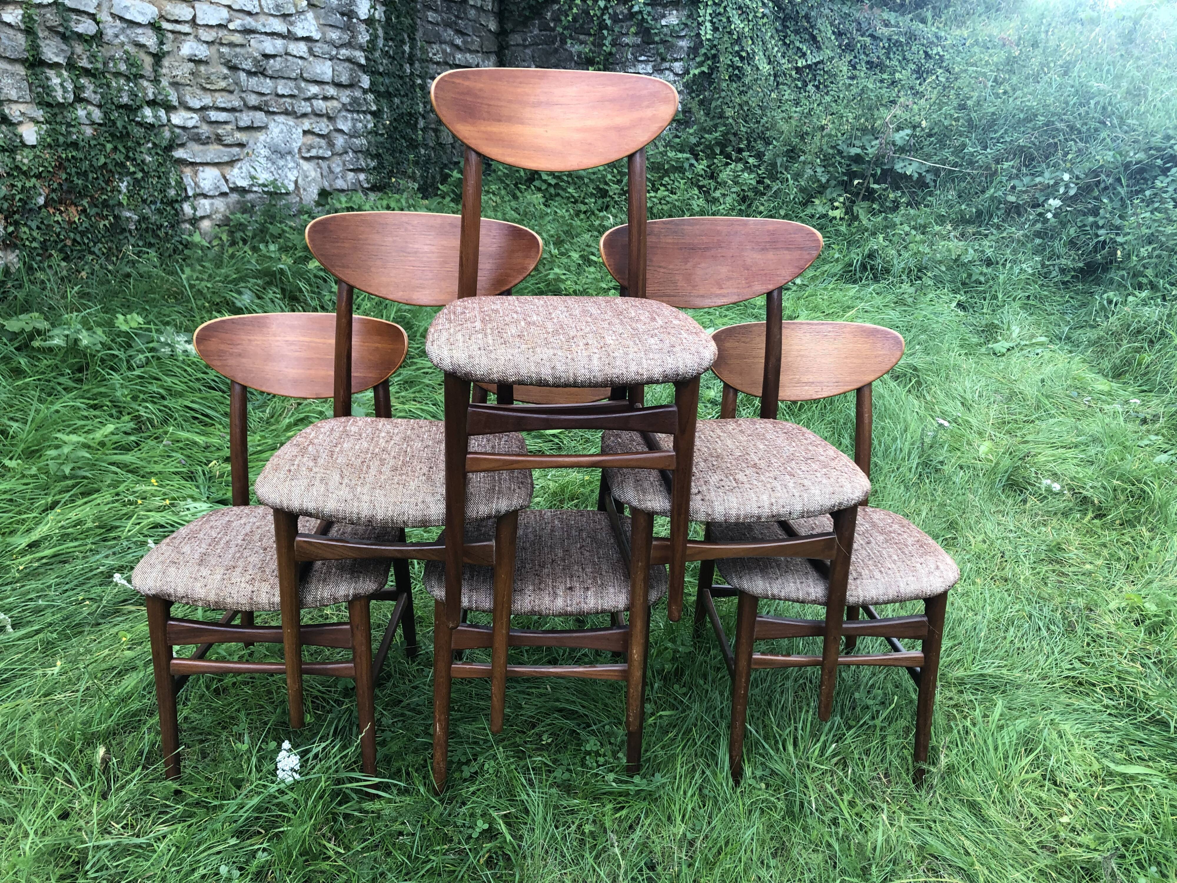 Scandinavian chairs vintage teak 60s