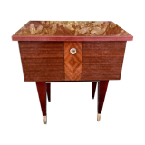 Vintage varnished bedside table
