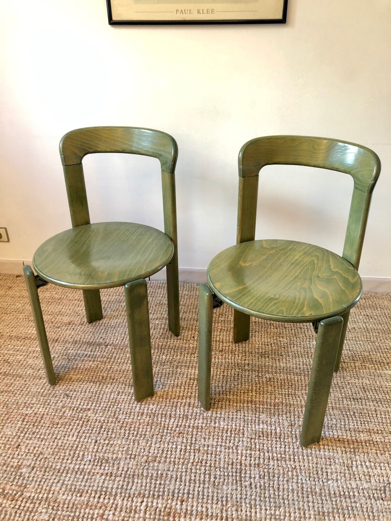 Set of 2 Bruno Rey design chairs