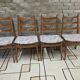 Set of 4 vintage Welzel chairs in 1970s Scandinavian style.
