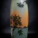 Large Legras Art Nouveau vase in acid-etched glass | Swan Lake