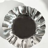 Large folded chrome bowl