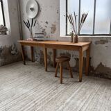 Oak and pine farmhouse console table