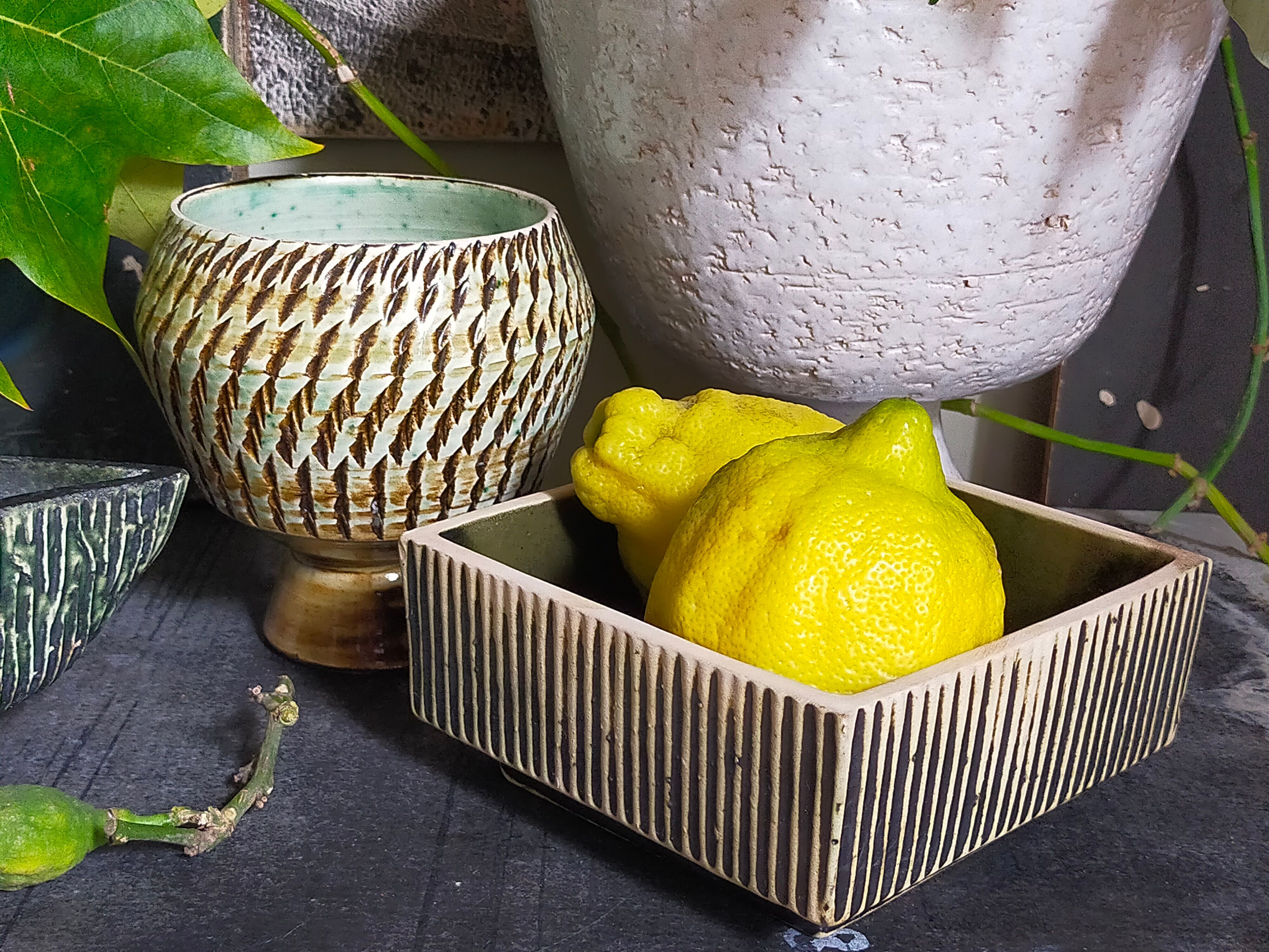 Vintage ceramic ikebana vase