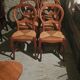 Set of 6 Louis-Philippe style chairs with a banded backrest.
