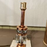 Art Deco mirror lamp, copper and glass