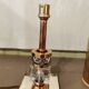 Art Deco mirror lamp, copper and glass
