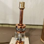 Art Deco mirror lamp, copper and glass