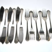 Christofle Spatours 12-piece fish cutlery set: 6 forks + 6 fillet knives