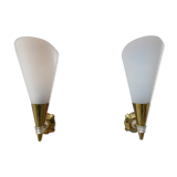 Pair of cone wall lamps 1950