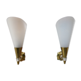 Pair of cone wall lamps 1950