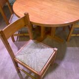 Pine table and 4 chairs