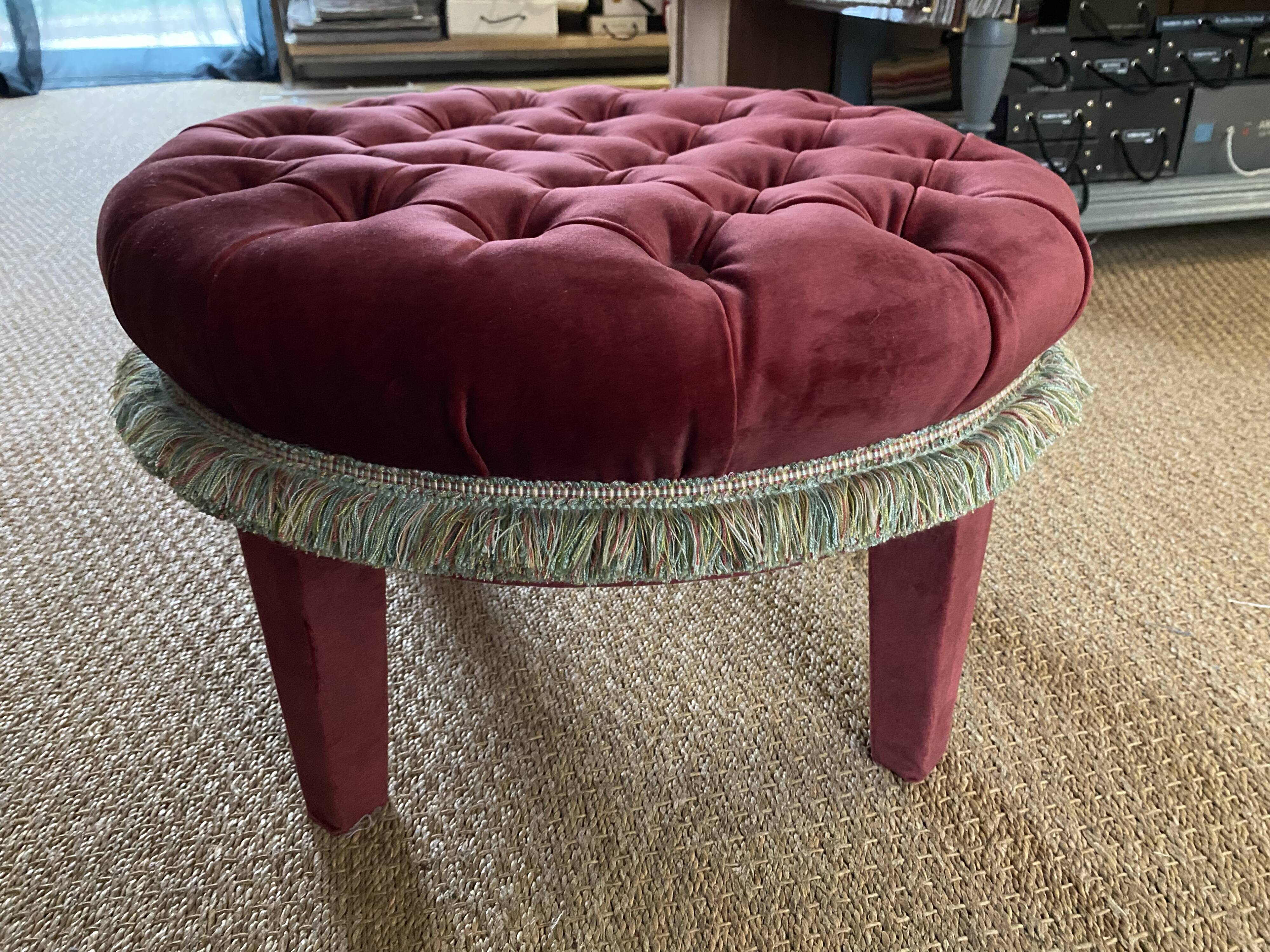Pouf capitonné