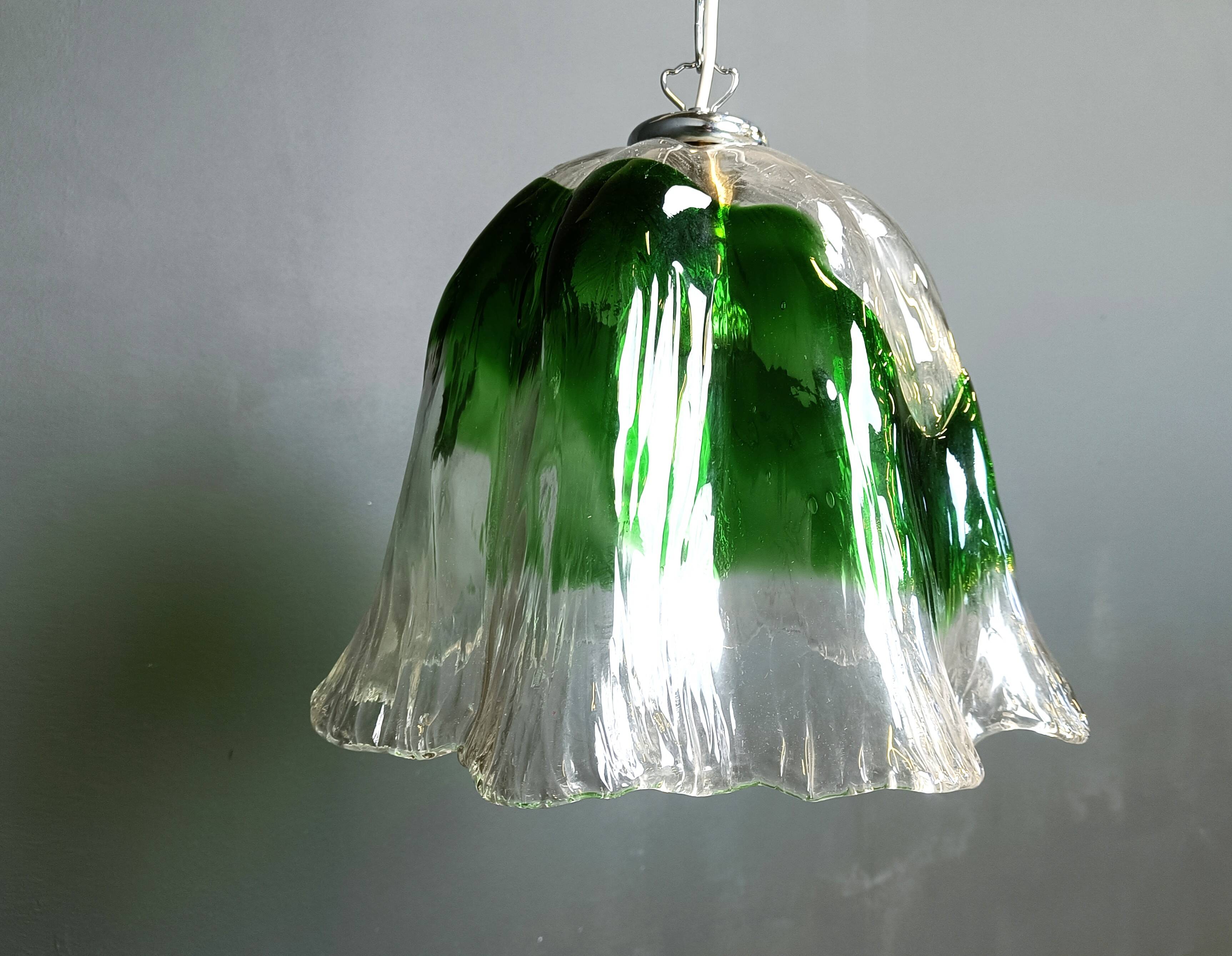 Vintage murano glass pendant light, for Mazzega, 1960s