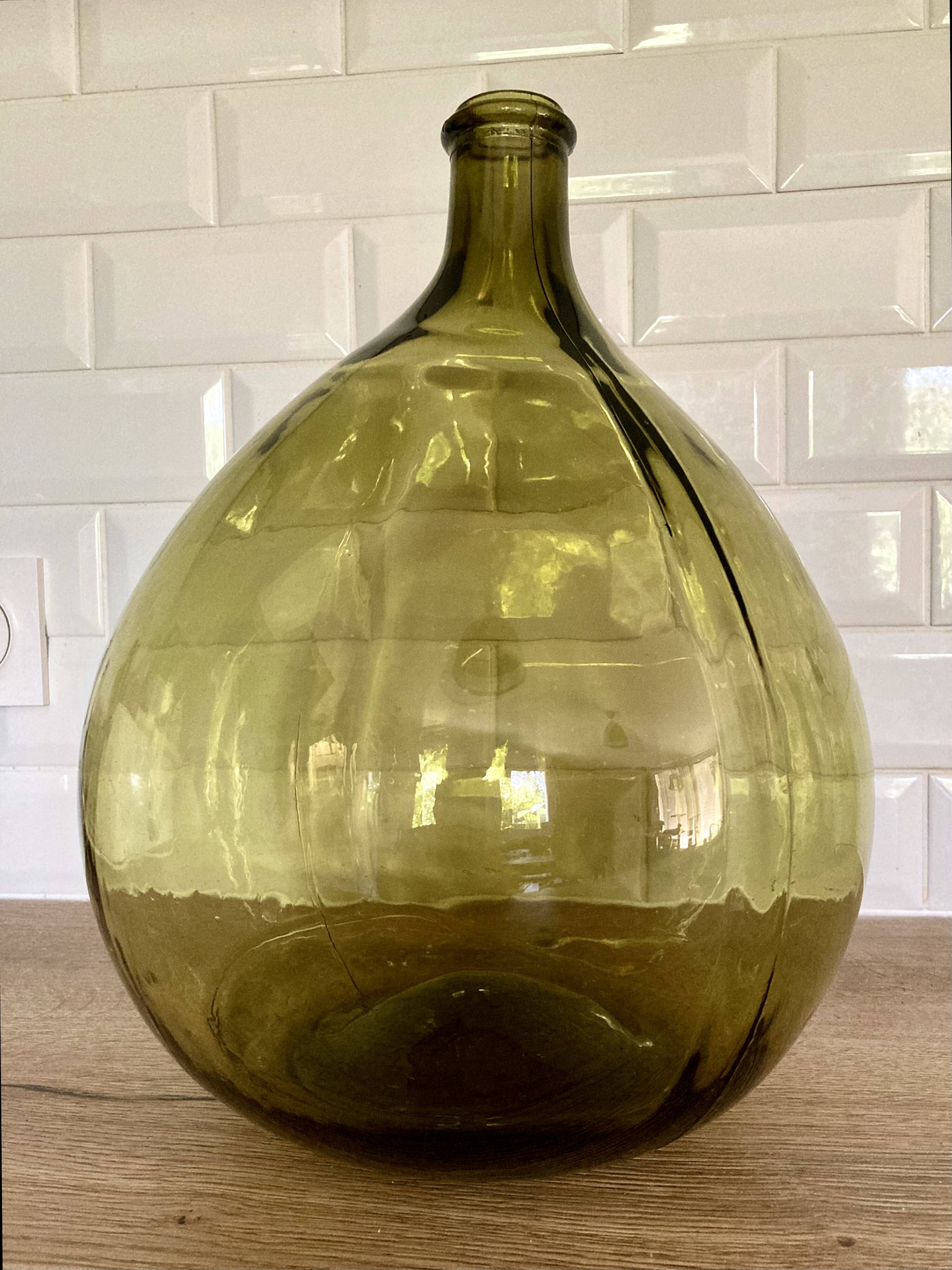 10L demijohn in a pretty olive green