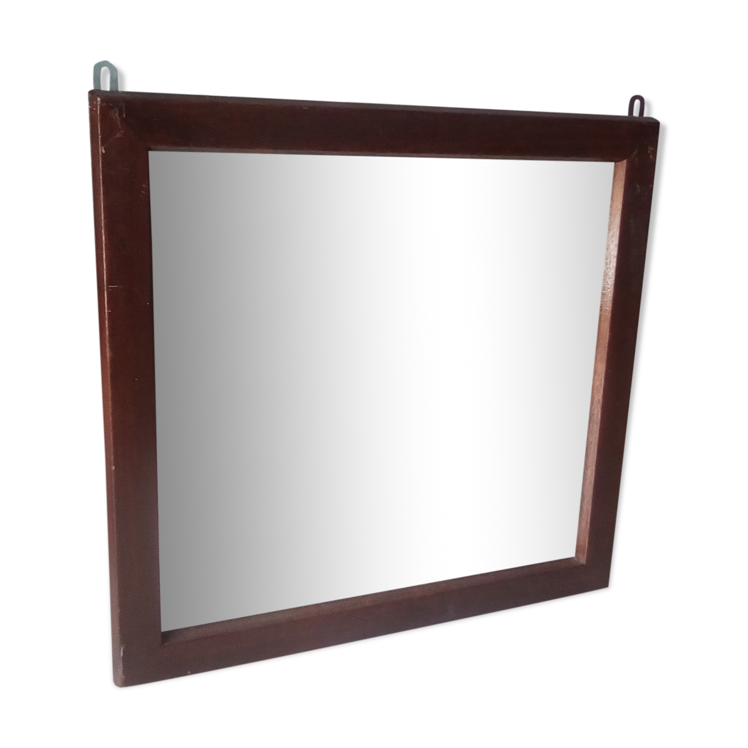 Scandinavian mirror 57-57 50s in solid teak