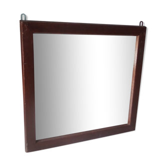 Scandinavian mirror 57-57 50s in solid teak