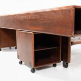 Mid-Century Modern Bed with Nightstands by Fabio Lenci for Bernini, Italy, 1970s